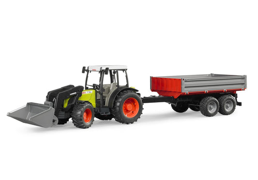 Bruder 02112 Claas Nectis 267 F mit Frontlader und Bordwandanhänger - plegobil