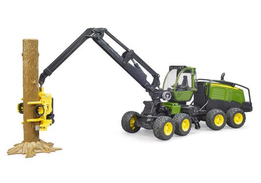 Bruder 02135 John Deere 1270G Harvester mit 1 Baumstamm - plegobil