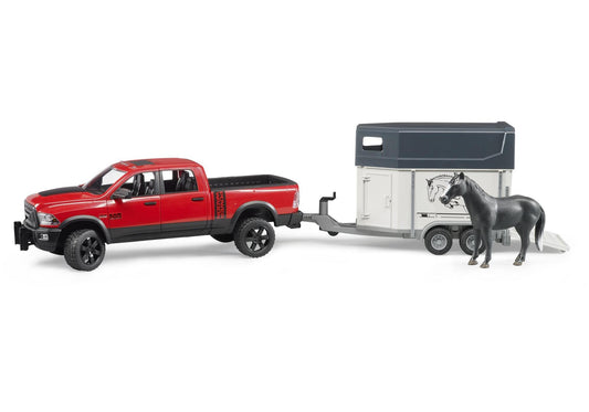 Bruder 02501 RAM 2500 Power Wagon mit Pferdeanhänger und Pferd - plegobil