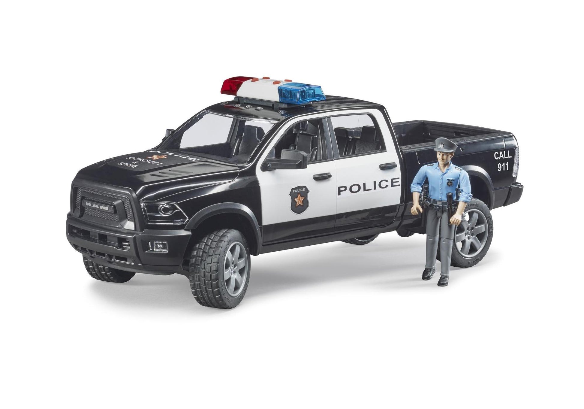 Bruder 02505 RAM 2500 Polizei Pickup mit Polizist - plegobil