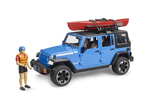 Bruder 02529 Jeep Wrangler Rubicon Unlimited mit Kajak und Figur - plegobil