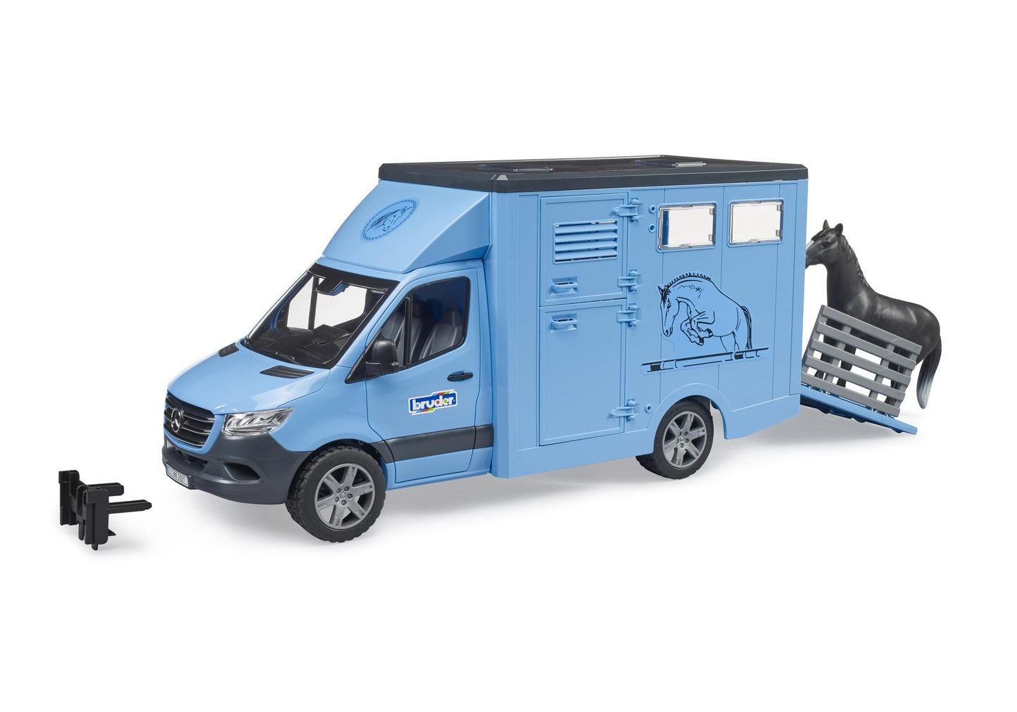 Bruder 02674 MB Sprinter Tiertransporter mit 1 Pferd - plegobil