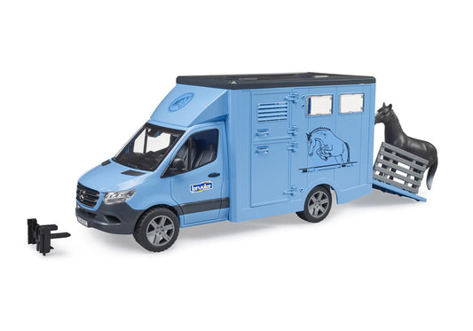 Bruder 02674 MB Sprinter Tiertransporter mit 1 Pferd - plegobil