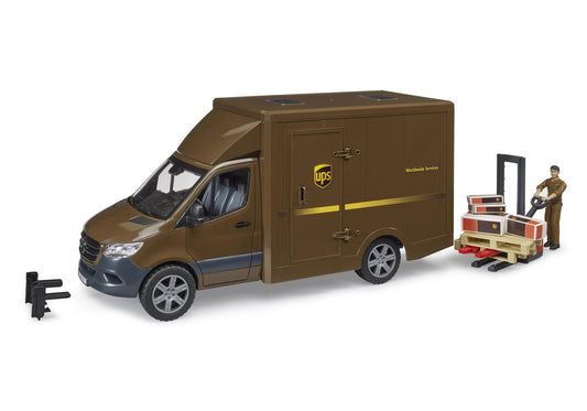 Bruder 02678 MB Sprinter UPS mit Fahrer und Zubehör - plegobil