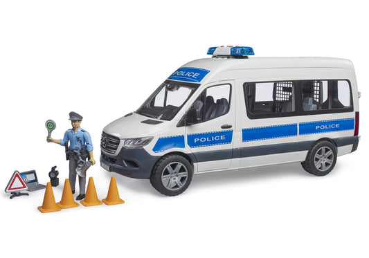 Bruder 02683 MB Sprinter Polizei Einsatzfahrzeug mit Light & Sound Modul - plegobil
