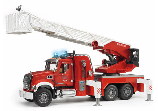 Bruder 02821 MACK Granite Feuerwehrleiterwagen mit Pumpe - plegobil