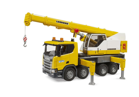 Bruder 03571 Scania Super 560R Liebherr Kran-LKW mit Light & Sound Modul - plegobil