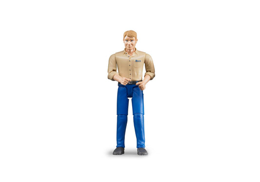Bruder 60006 Mann mit hellem Hauttyp und blauer Hose - plegobil