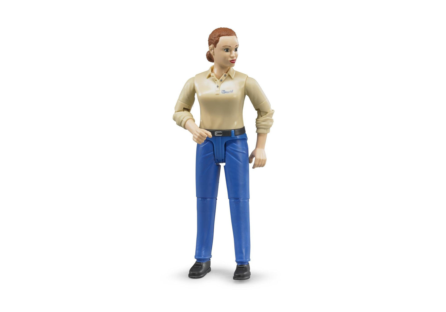 Bruder 60408 Frau mit hellem Hauttyp und blauer Hose - plegobil