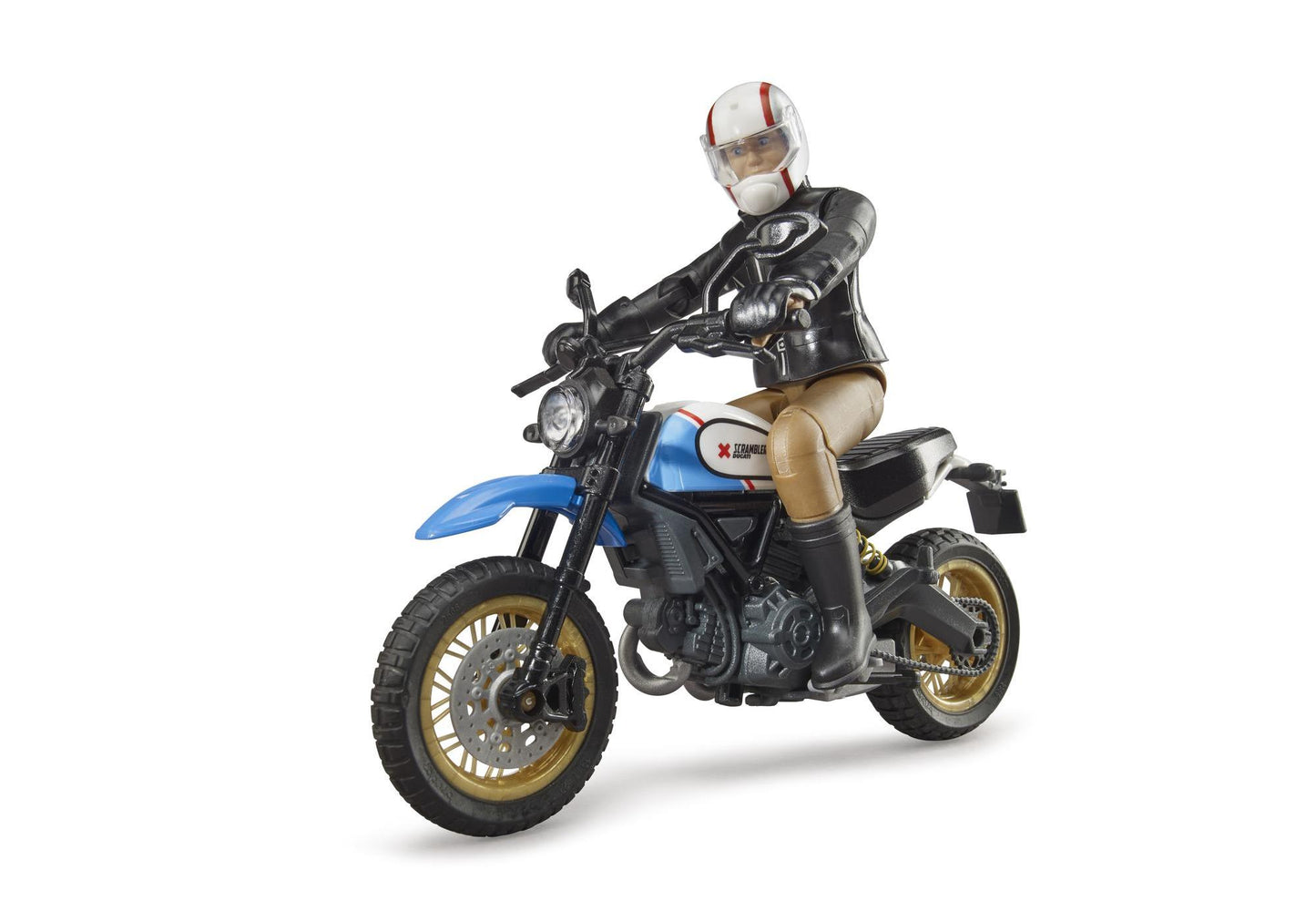 Bruder 63051 Scrambler Ducati Desert Sled mit Fahrer - plegobil