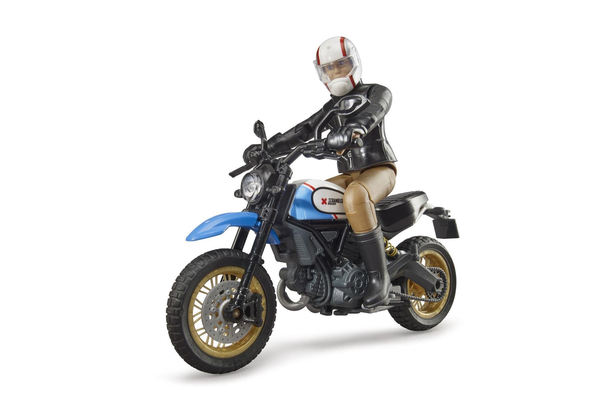 Bruder 63051 Scrambler Ducati Desert Sled mit Fahrer - plegobil