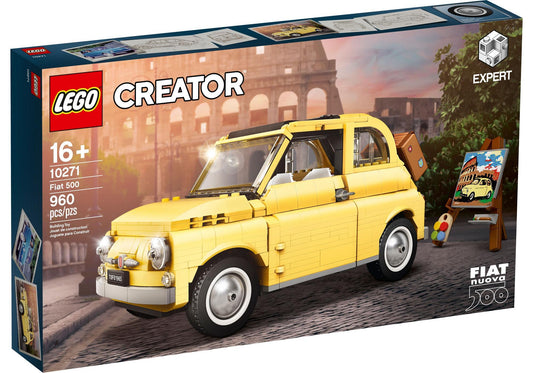 Lego 10271 Creator Expert gelber Fiat 500 - plegobil