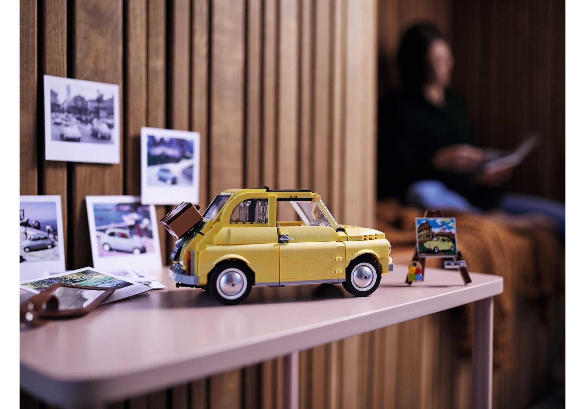 Lego 10271 Creator Expert gelber Fiat 500 - plegobil