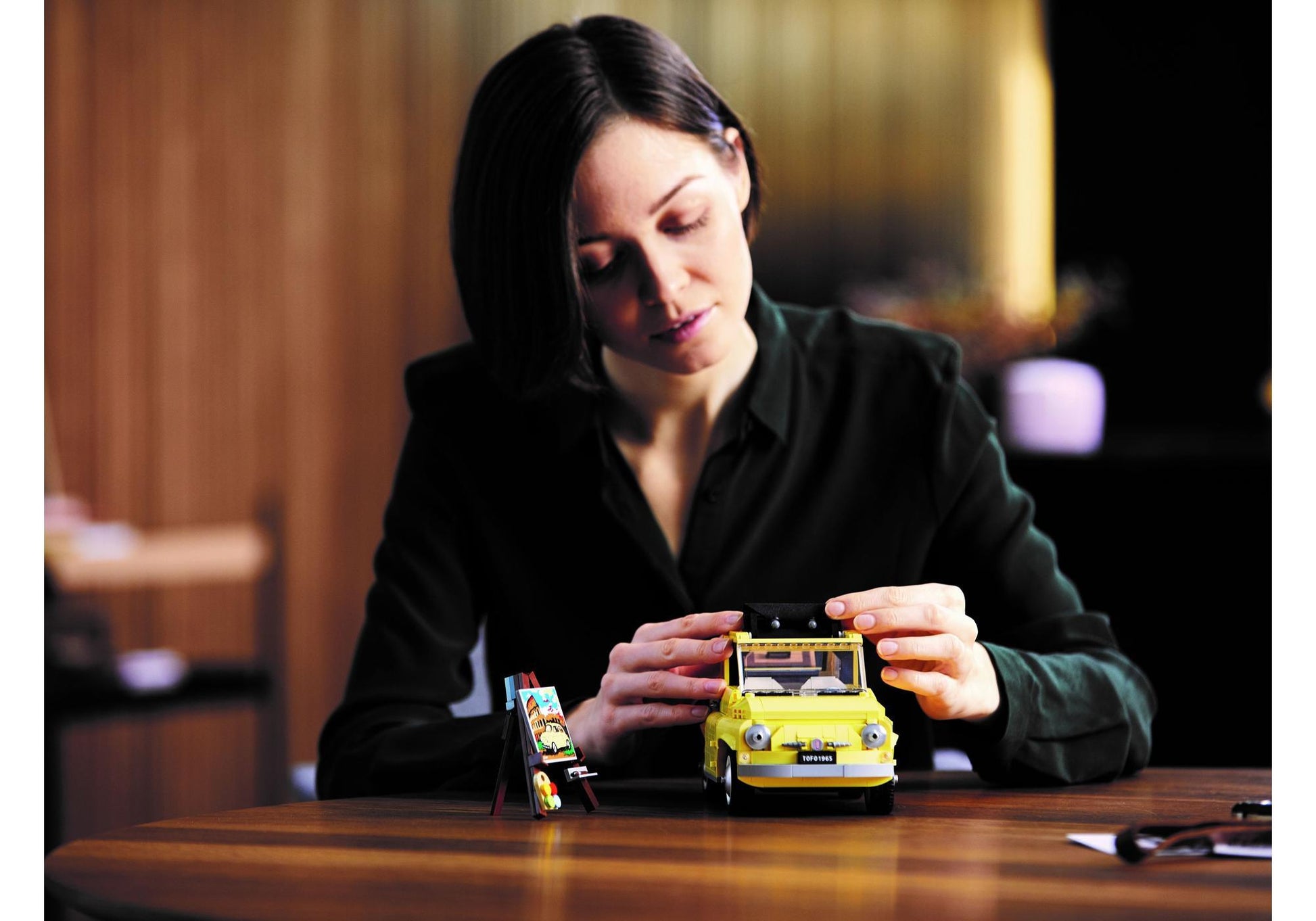 Lego 10271 Creator Expert gelber Fiat 500 - plegobil
