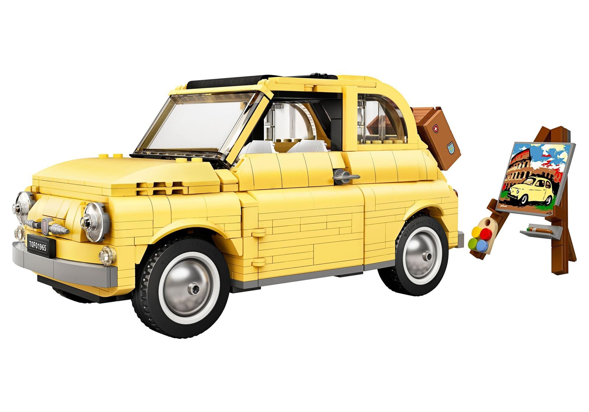 Lego 10271 Creator Expert gelber Fiat 500 - plegobil