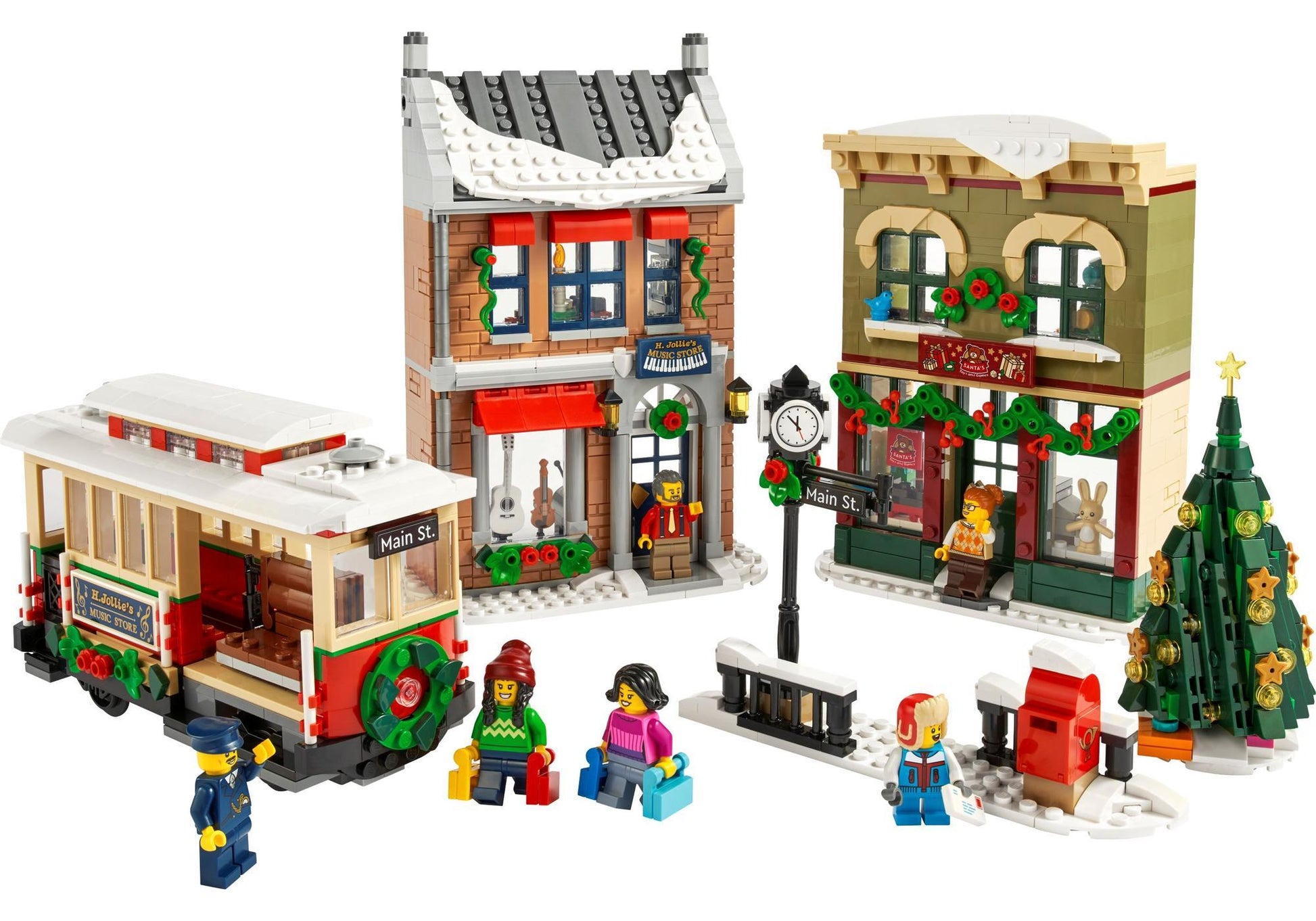 Lego 10308 Icons Weihnachtlich geschmückte Hauptstraße - plegobil