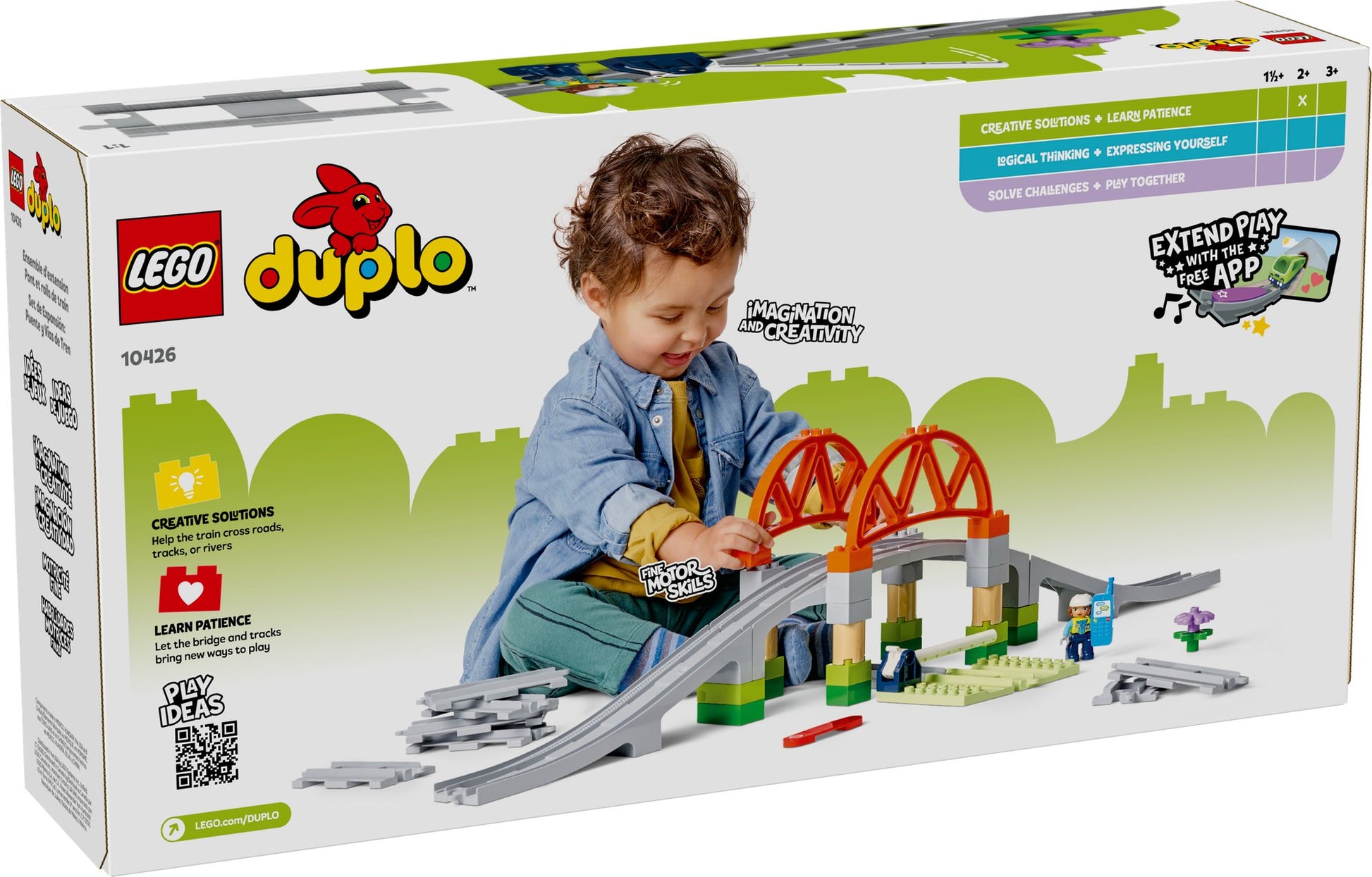 Lego 10426 DUPLO Eisenbahnbrücke und Schienen - Erweiterungsset - plegobil
