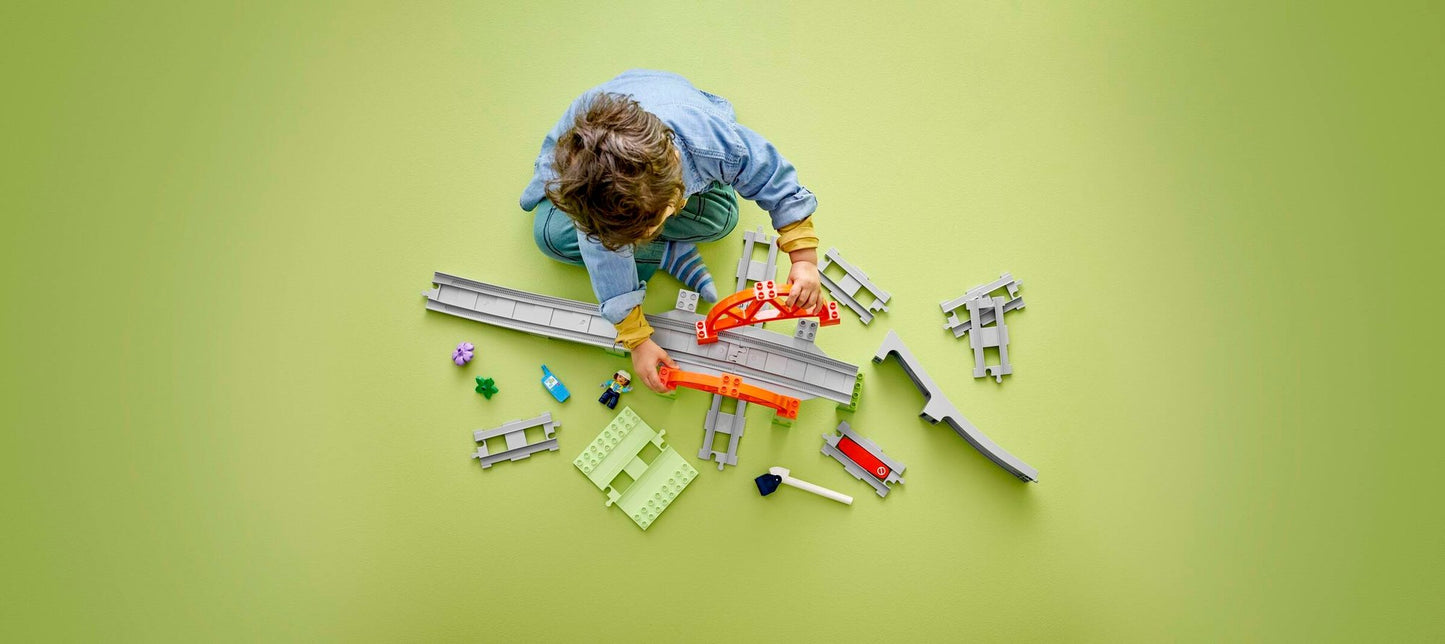 Lego 10426 DUPLO Eisenbahnbrücke und Schienen - Erweiterungsset - plegobil
