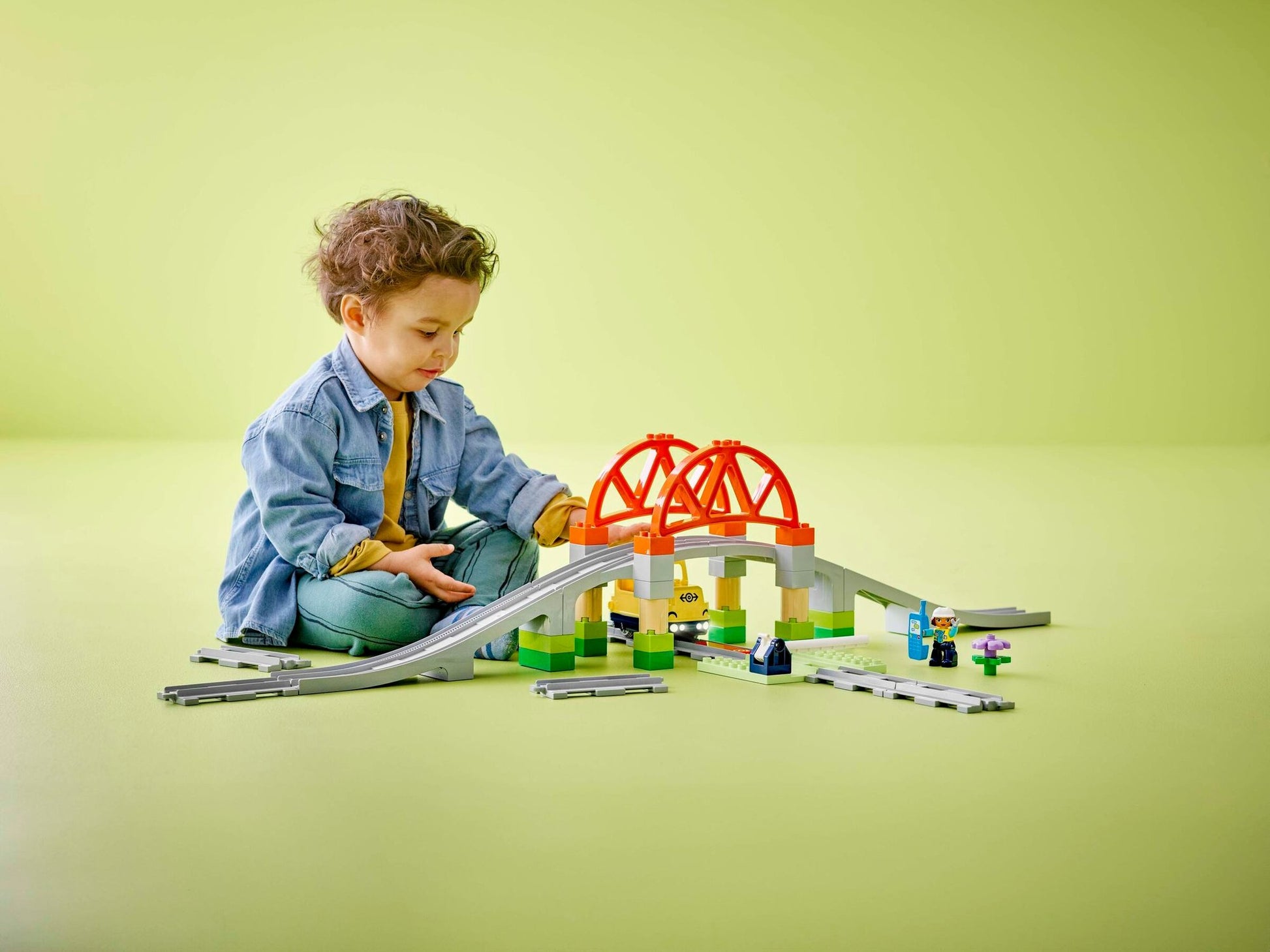 Lego 10426 DUPLO Eisenbahnbrücke und Schienen - Erweiterungsset - plegobil