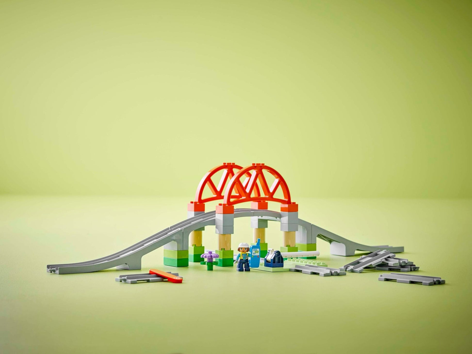 Lego 10426 DUPLO Eisenbahnbrücke und Schienen - Erweiterungsset - plegobil