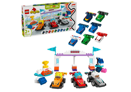 Lego 10445 DUPLO F1 Team Rennautos mit Rennfahrern