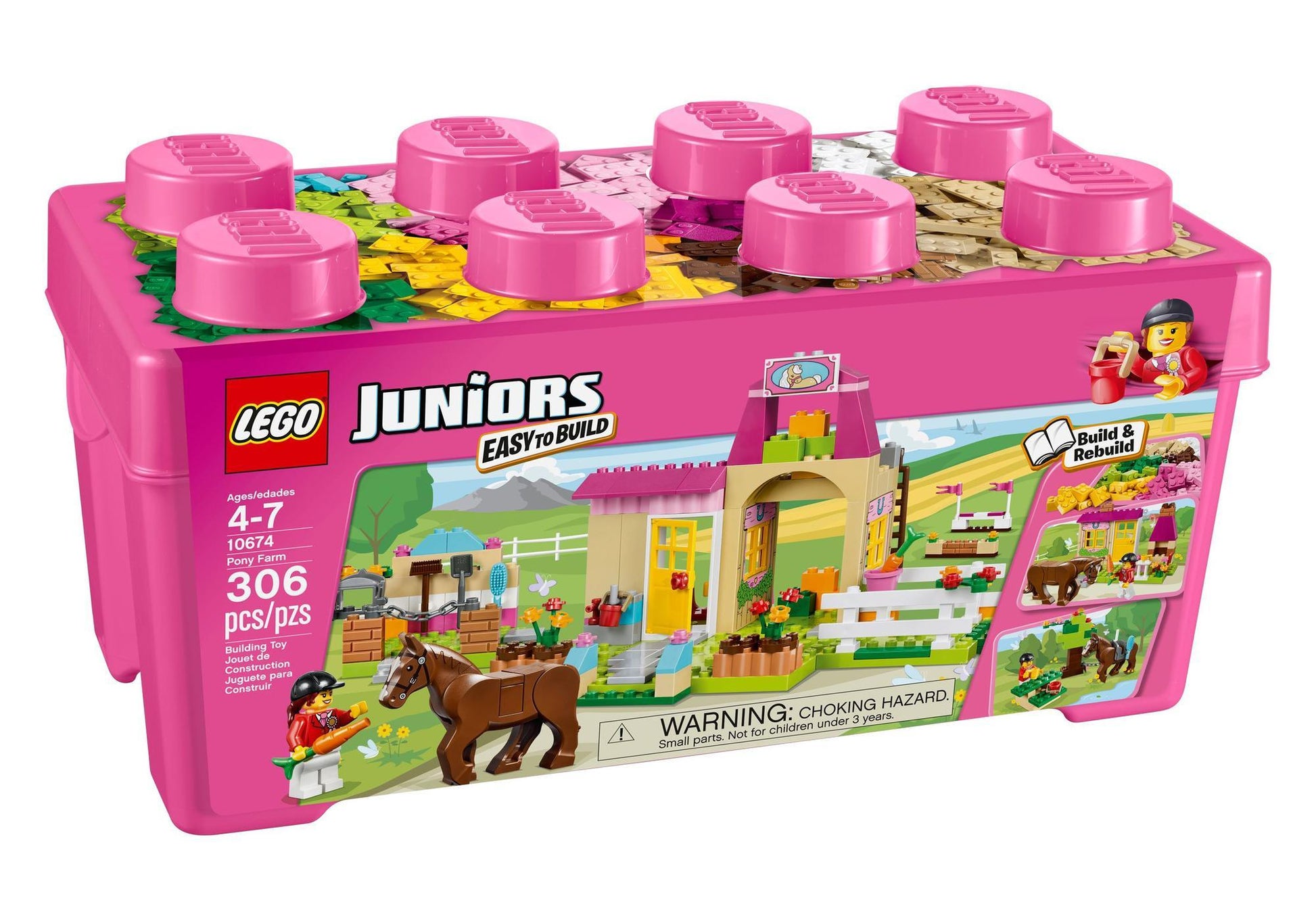 Lego 10674 Juniors Große Steinebox Mädchen Ponyhof - plegobil