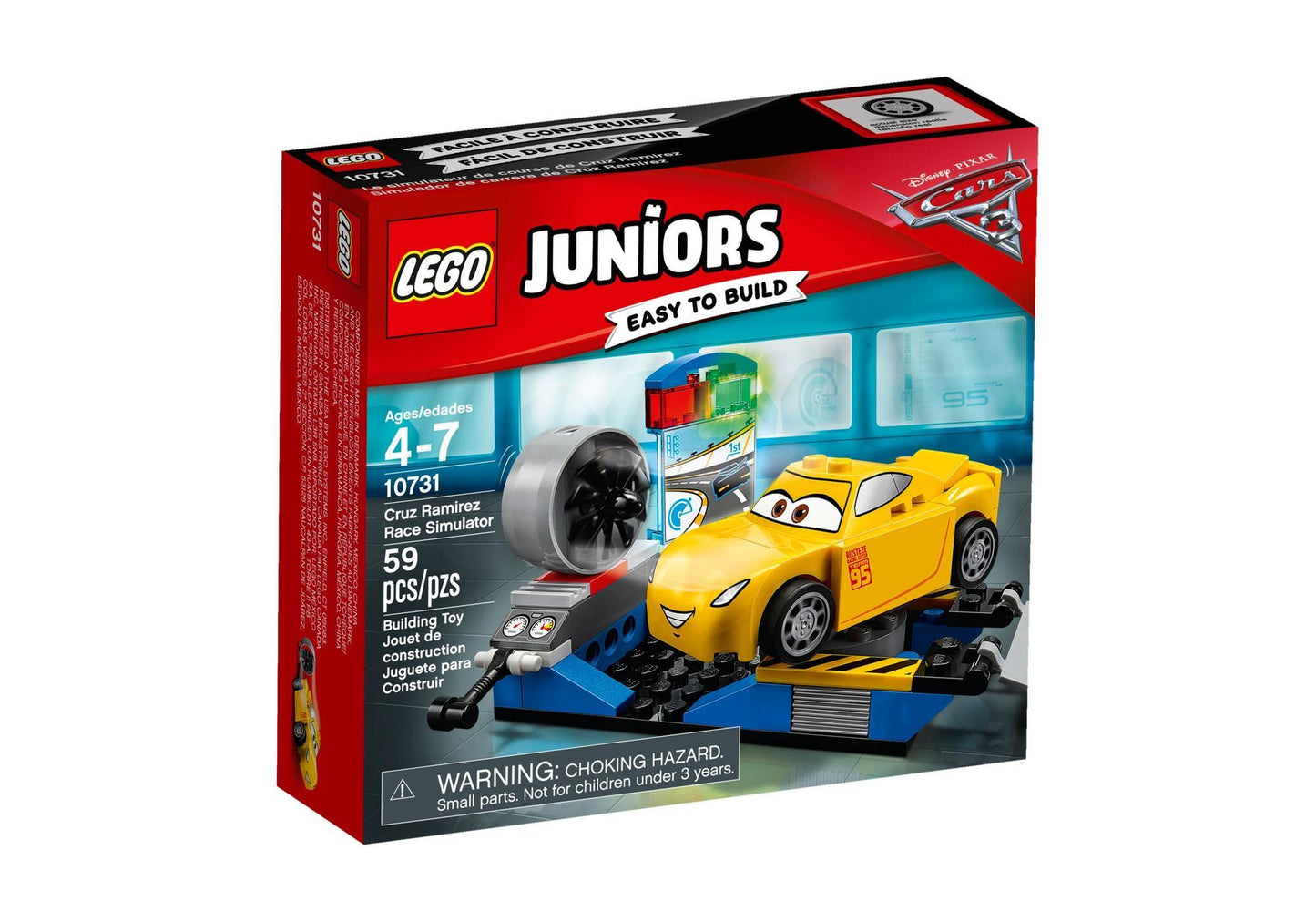 Lego 10731 Juniors Disney Cars: Cruz Ramirez Rennsimulator - plegobil