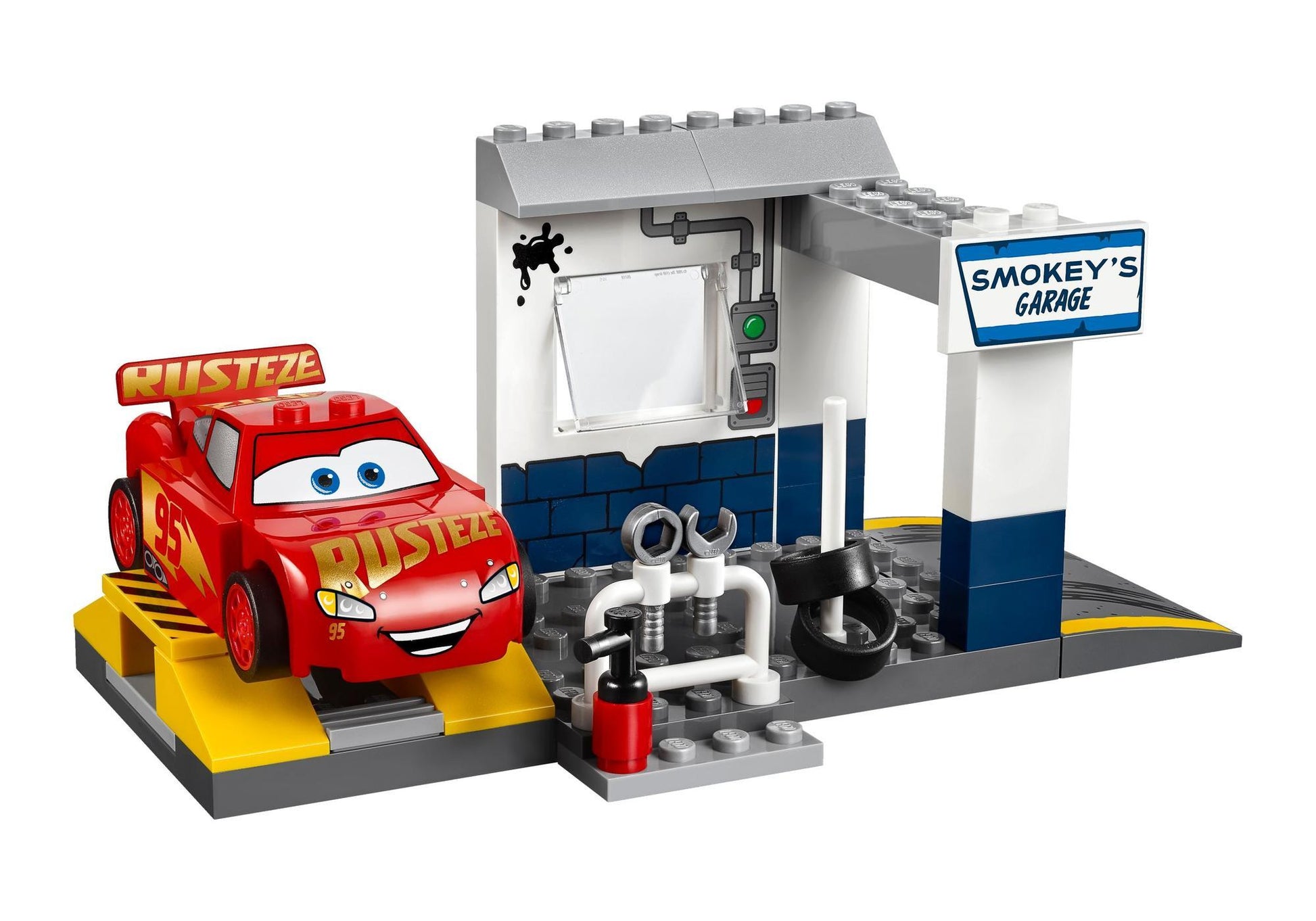 Lego 10743 Juniors Disney Cars: Smokeys Garage - plegobil