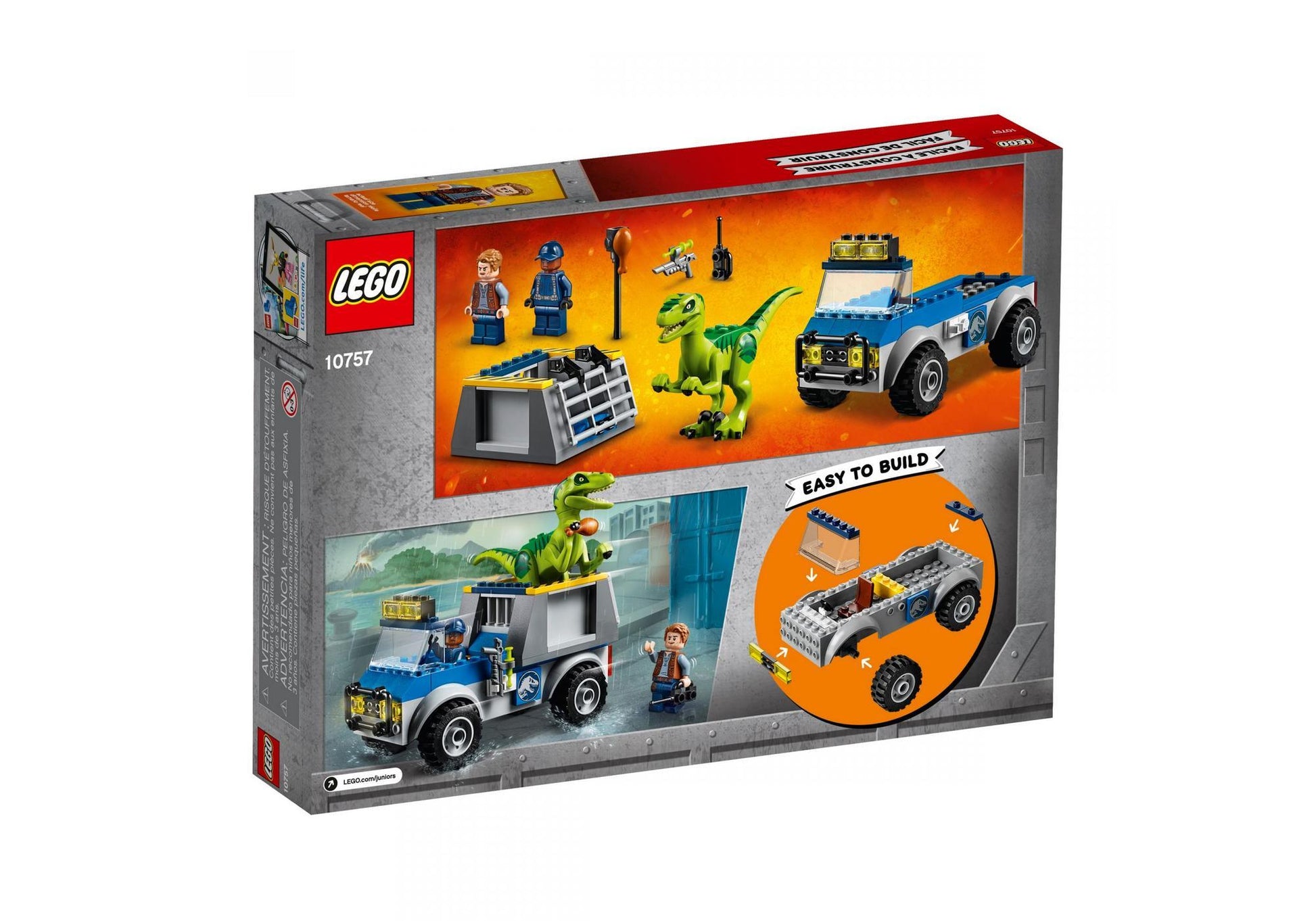 Lego 10757 Juniors Jurassic World: Raptoren Rettungstransporter - plegobil