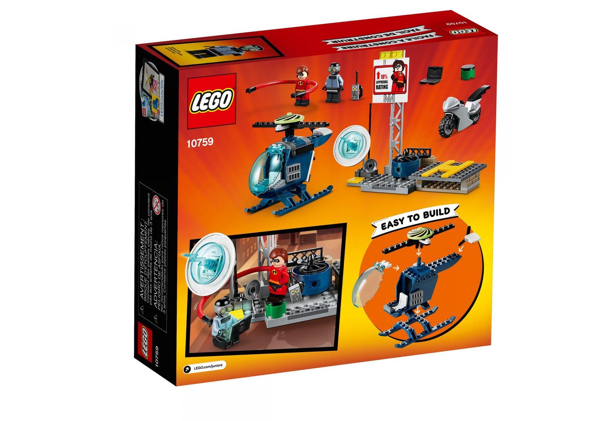 Lego 10759 Juniors The Incredibles: Elastigirls Verfolgungsjagd über den Dächern - plegobil