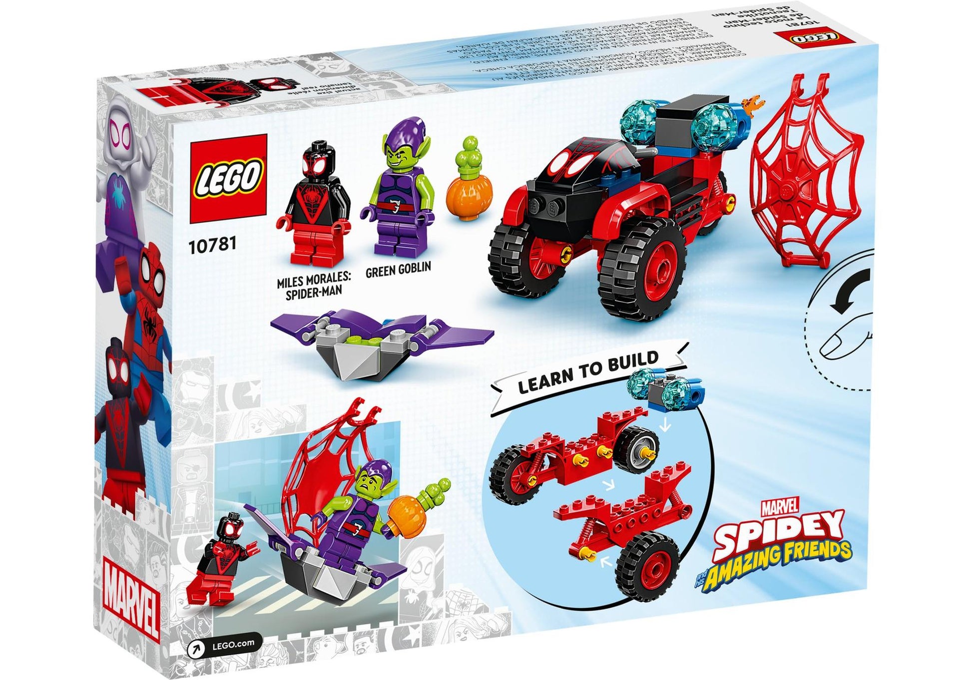 Lego 10781 Spider-Man: Miles Morales Spider-Mans Techno-Trike - plegobil