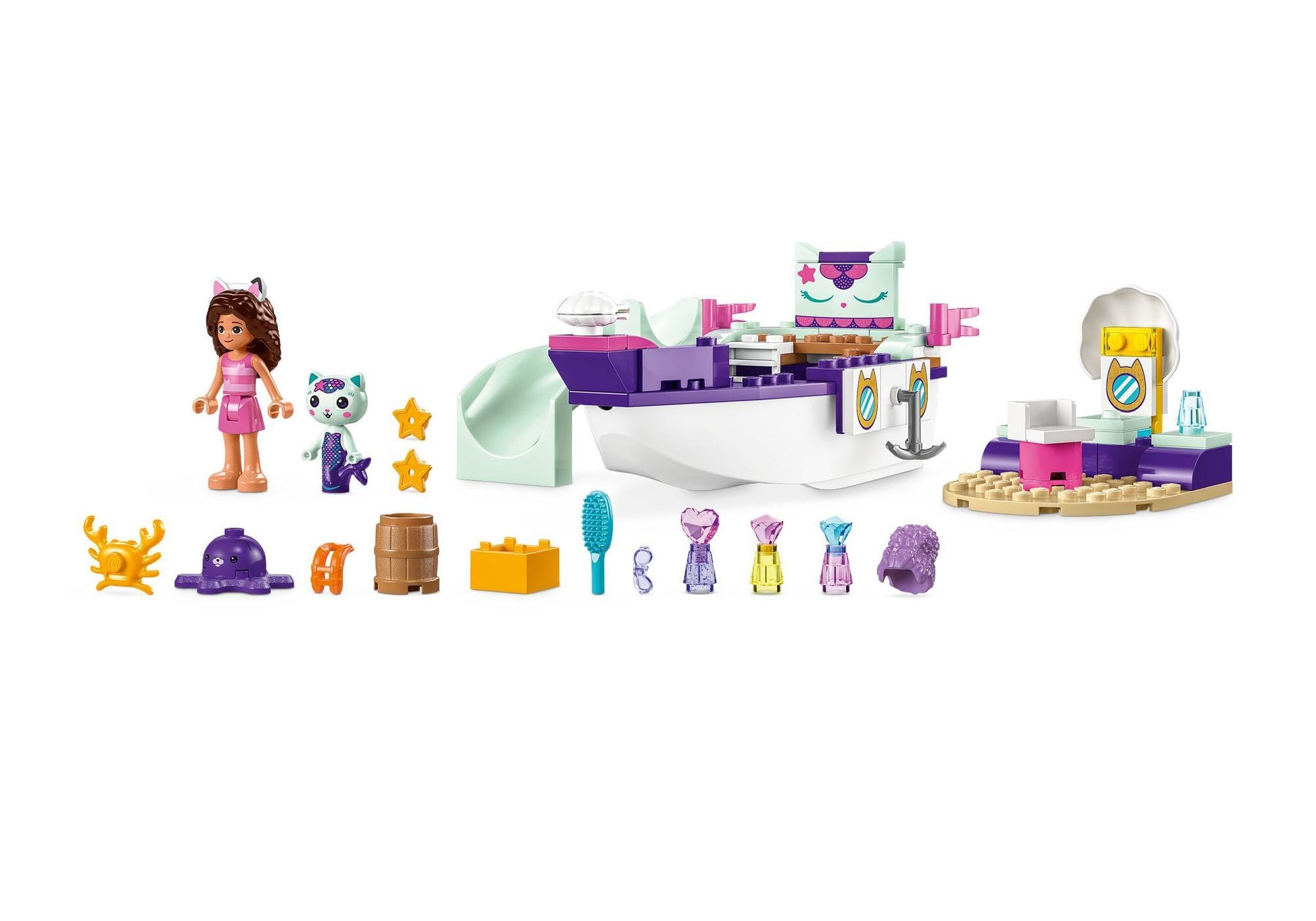 Lego 10786 Gabbys Puppenhaus: Gabbys und Meerkätzchens Schiff und Spa - plegobil