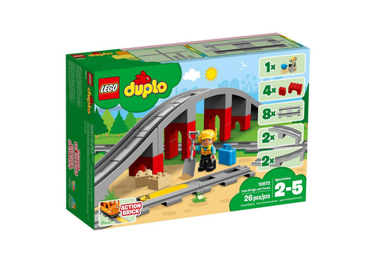 Lego 10872 DUPLO Eisenbahnbrücke und Schienen - plegobil