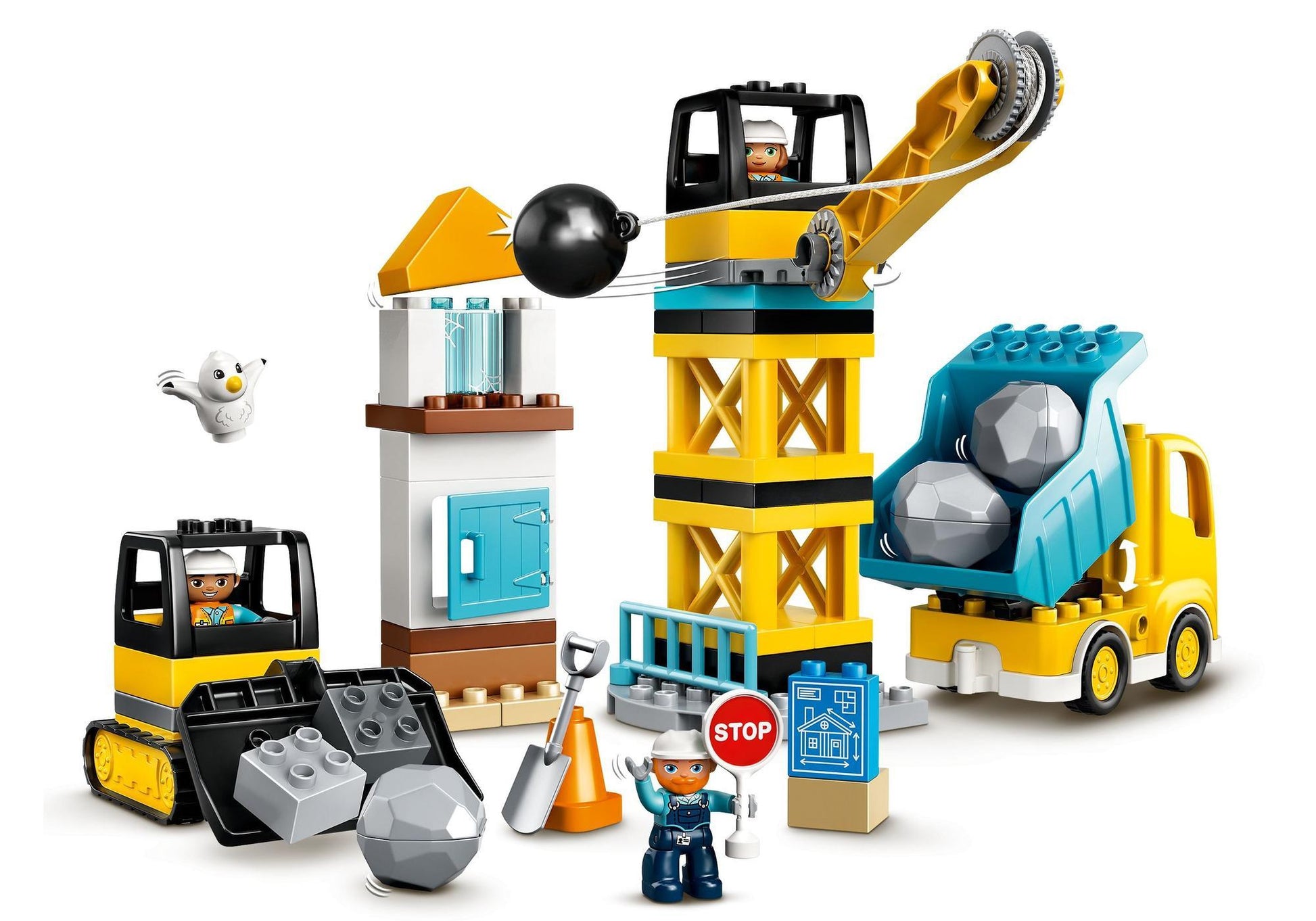 Lego 10932 DUPLO Baustelle mit Abrissbirne - plegobil
