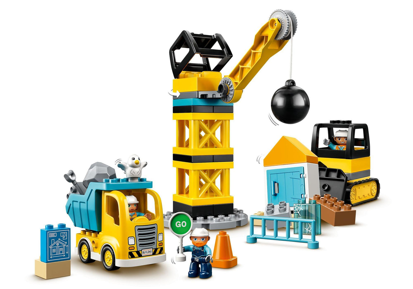 Lego 10932 DUPLO Baustelle mit Abrissbirne - plegobil