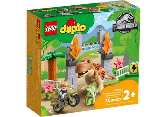 Lego 10939 DUPLO Ausbruch des T-Rex und Triceratops - plegobil