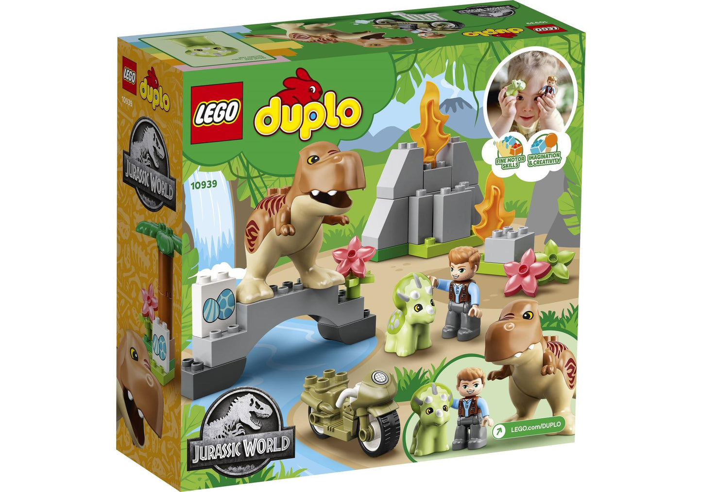 Lego 10939 DUPLO Ausbruch des T-Rex und Triceratops - plegobil