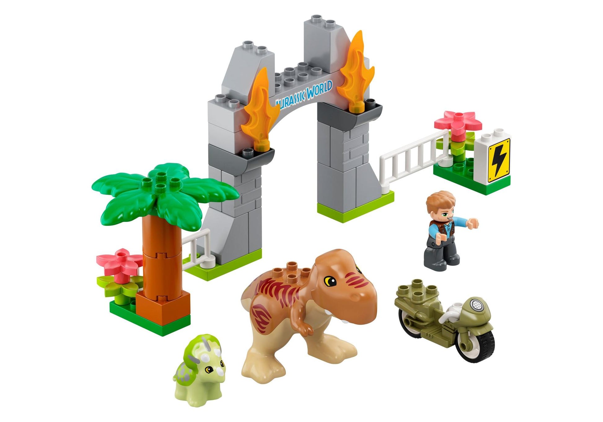 Lego 10939 DUPLO Ausbruch des T-Rex und Triceratops - plegobil