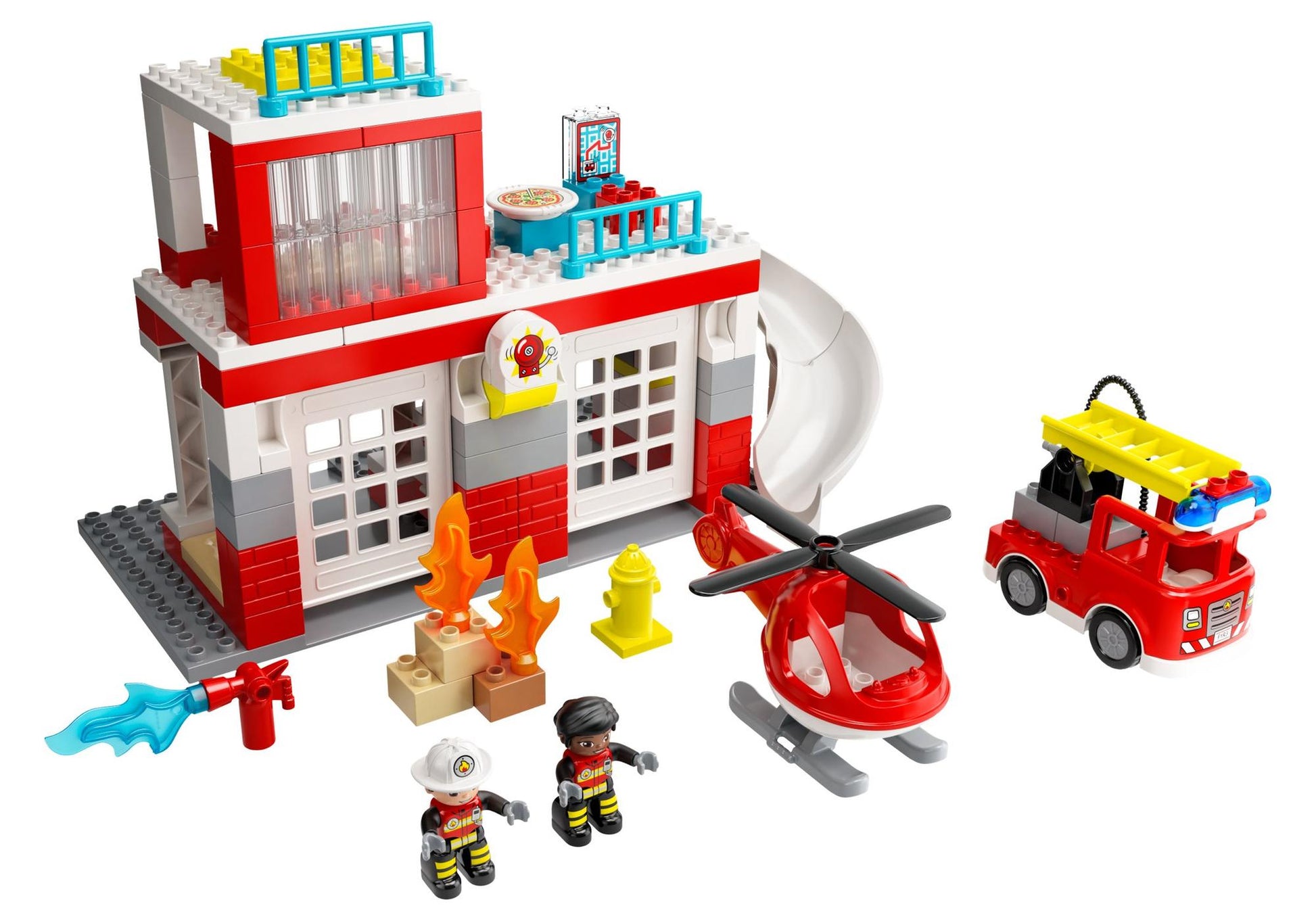 Lego 10970 DUPLO Feuerwehrwache mit Hubschrauber - plegobil