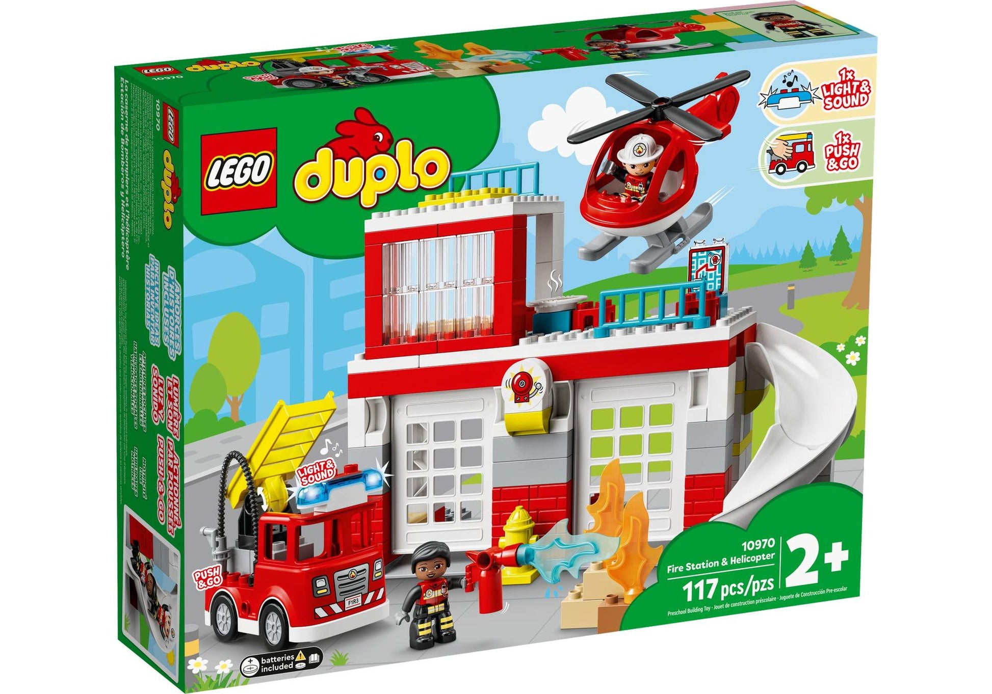 Lego 10970 DUPLO Feuerwehrwache mit Hubschrauber - plegobil