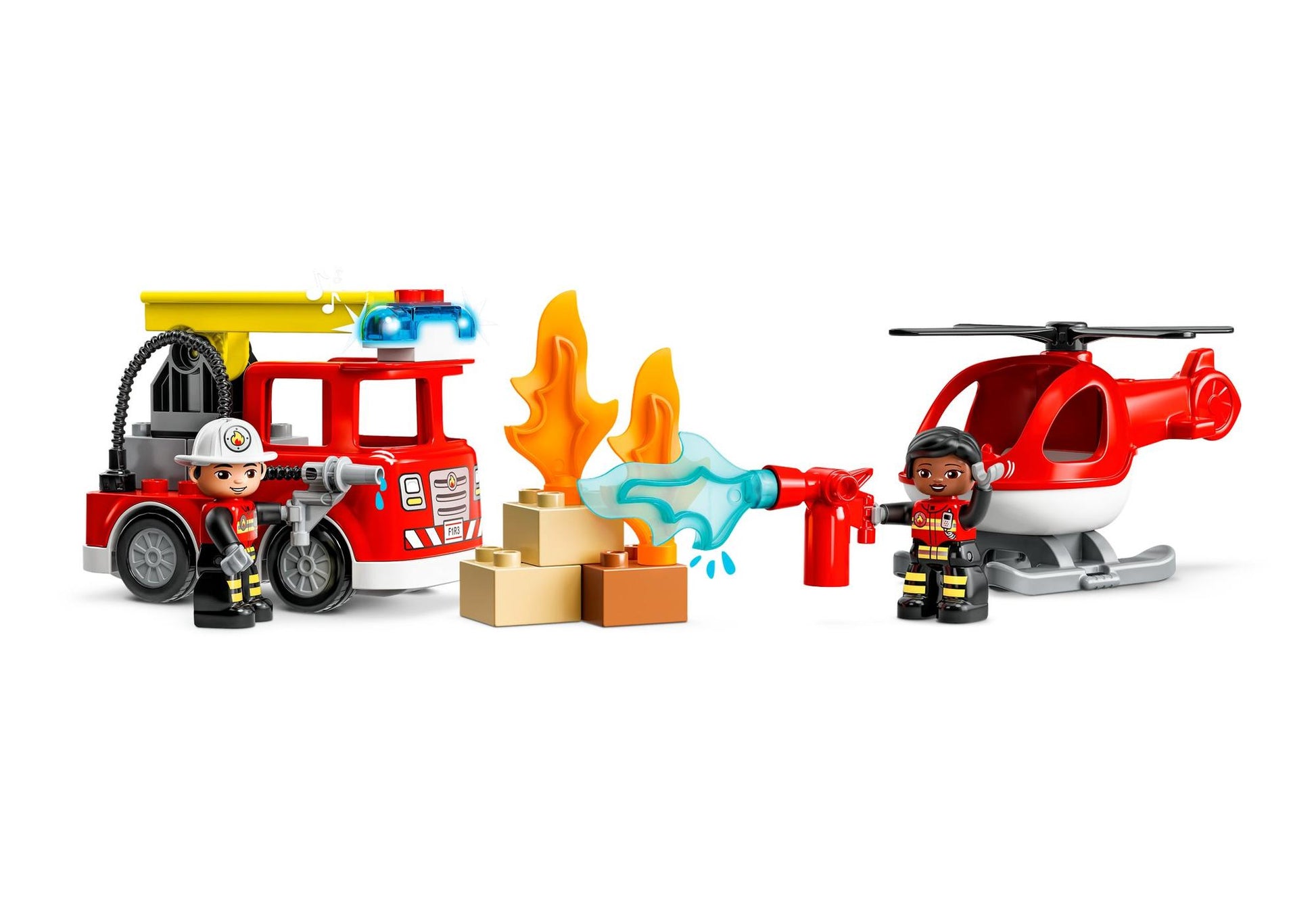 Lego 10970 DUPLO Feuerwehrwache mit Hubschrauber - plegobil