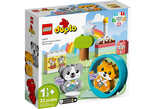 Lego 10977 DUPLO Mein erstes Hündchen & Kätzchen - mit Ton - plegobil