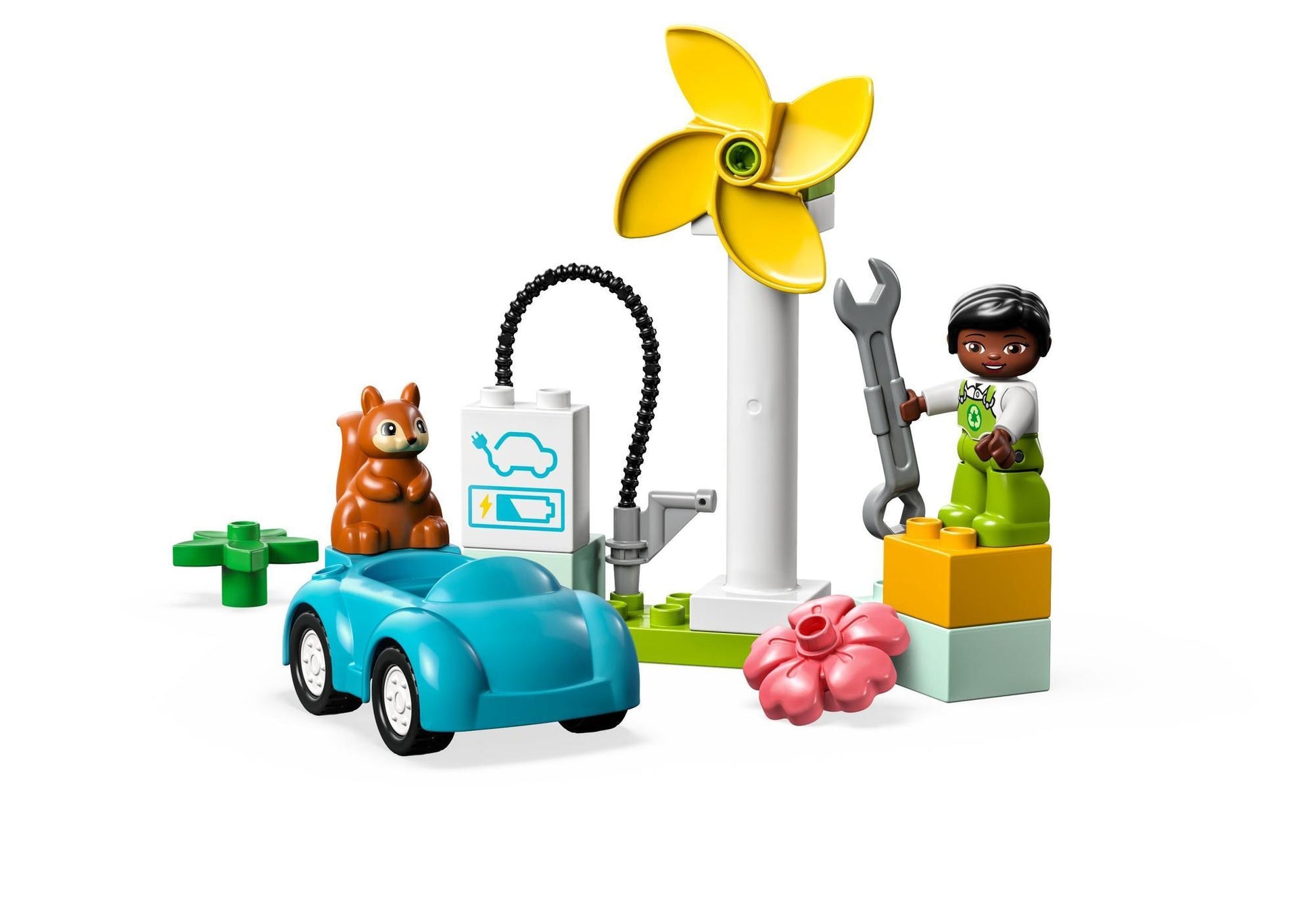 Lego 10985 DUPLO Windrad und Elektroauto - plegobil