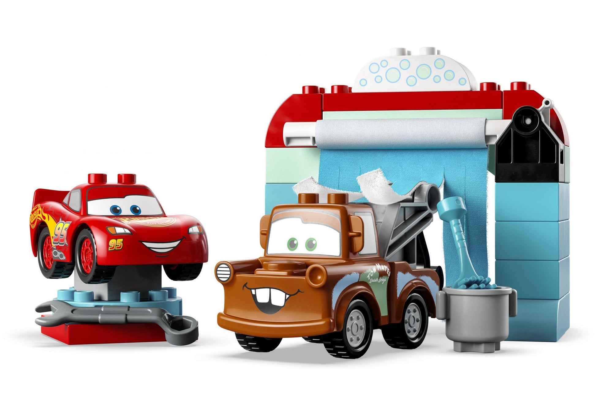 Lego 10996 DUPLO Disney Cars: Lightning McQueen und Mater in der Waschanlage - plegobil