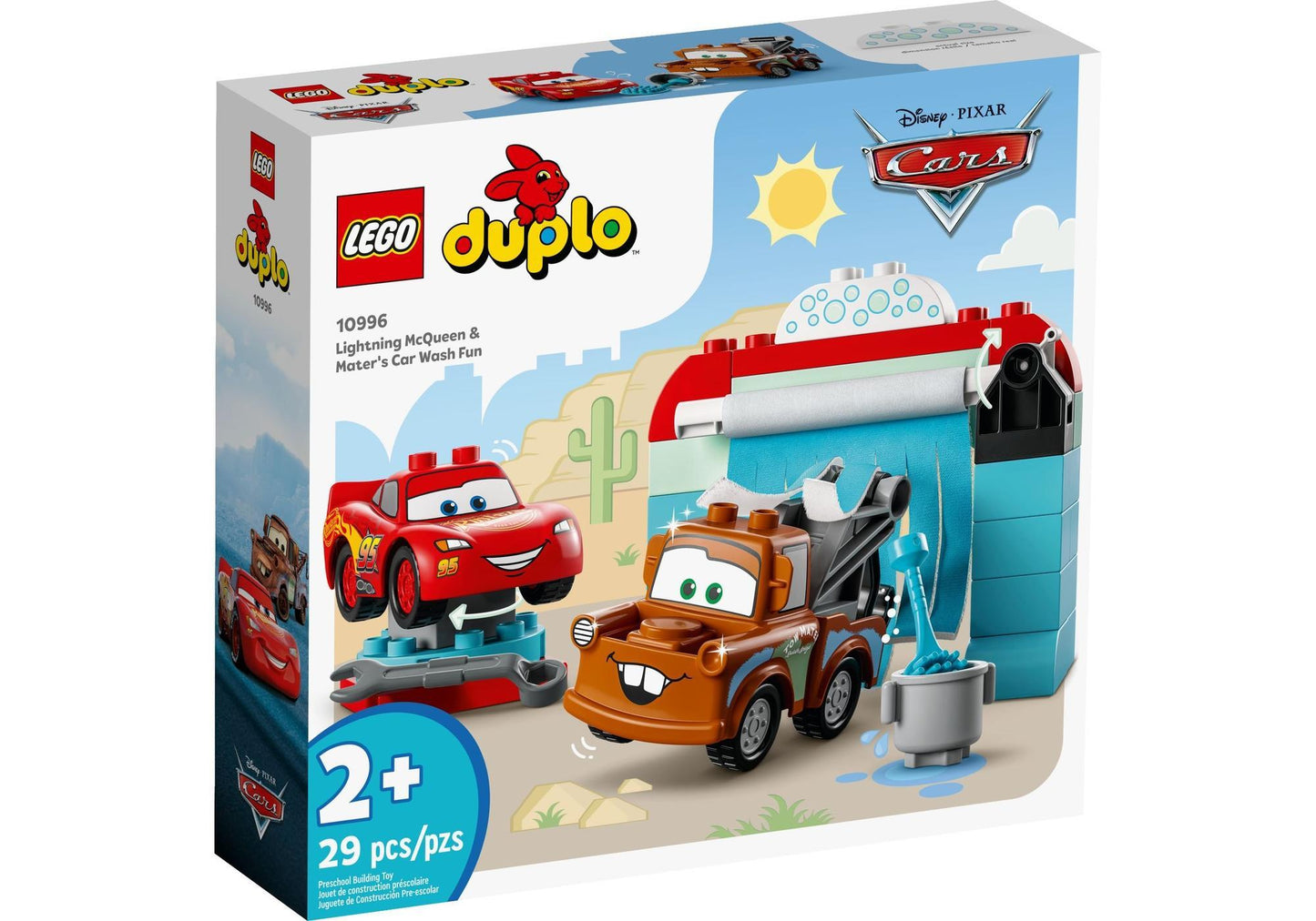 Lego 10996 DUPLO Disney Cars: Lightning McQueen und Mater in der Waschanlage - plegobil