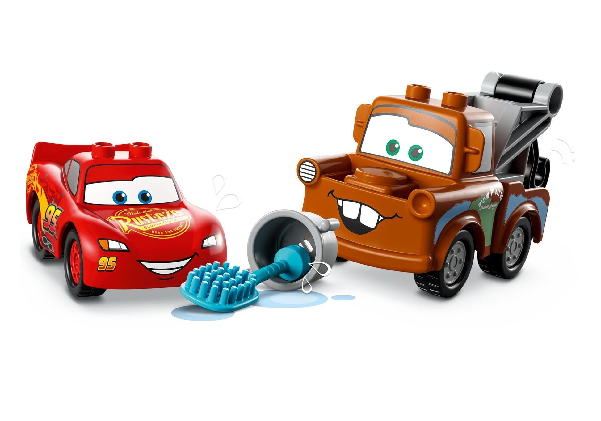 Lego 10996 DUPLO Disney Cars: Lightning McQueen und Mater in der Waschanlage - plegobil