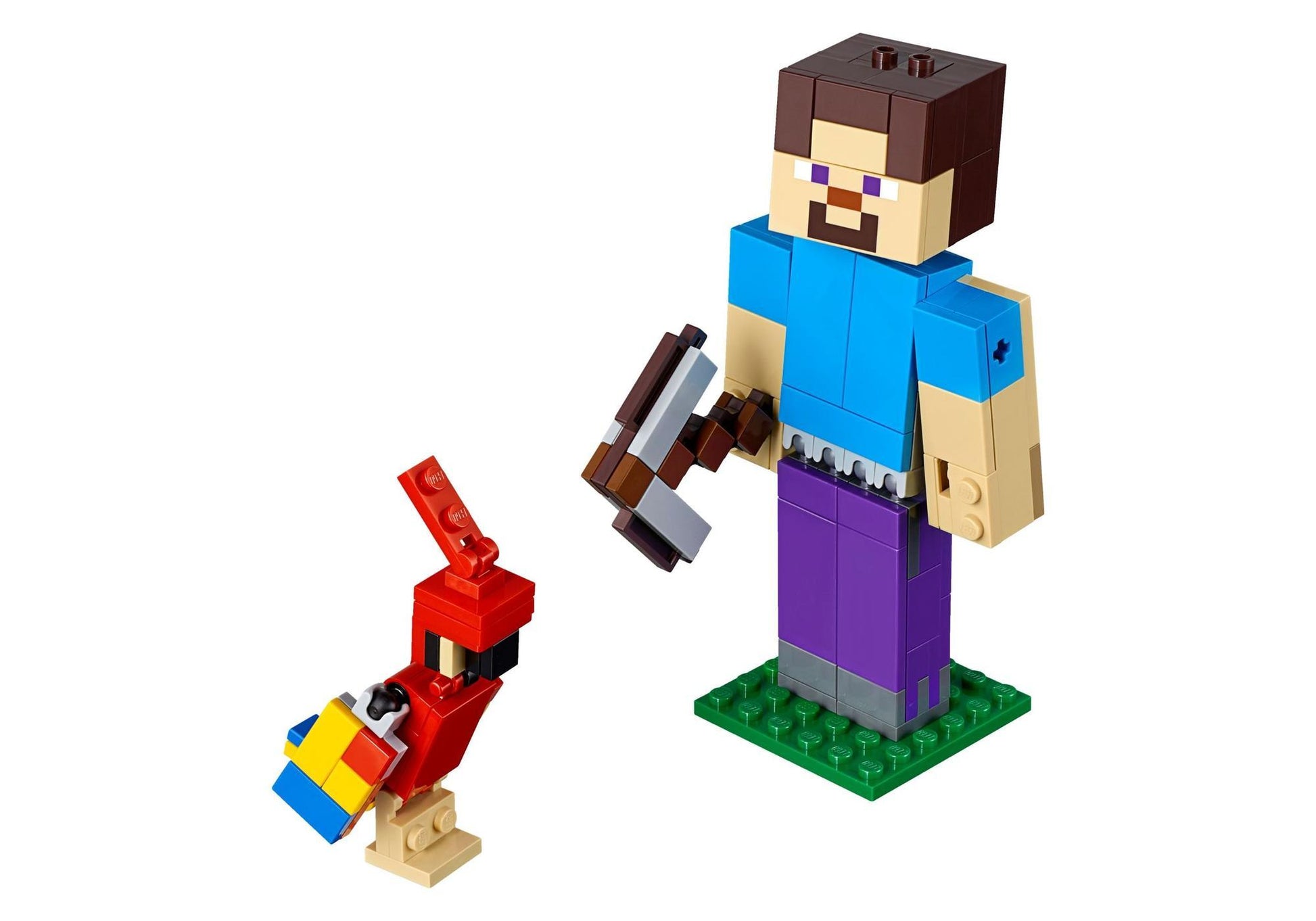 Lego 21148 Minecraft: BigFig Steve mit Papagei - plegobil