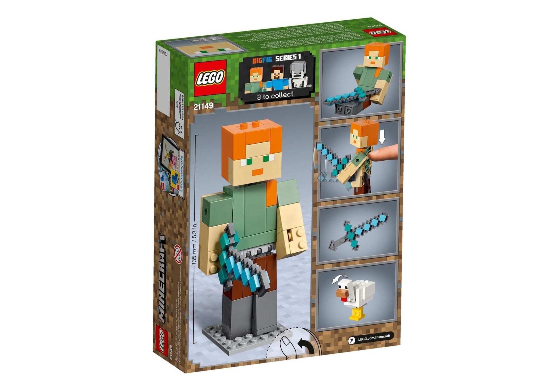 Lego 21149 Minecraft: BigFig Alex mit Huhn - plegobil
