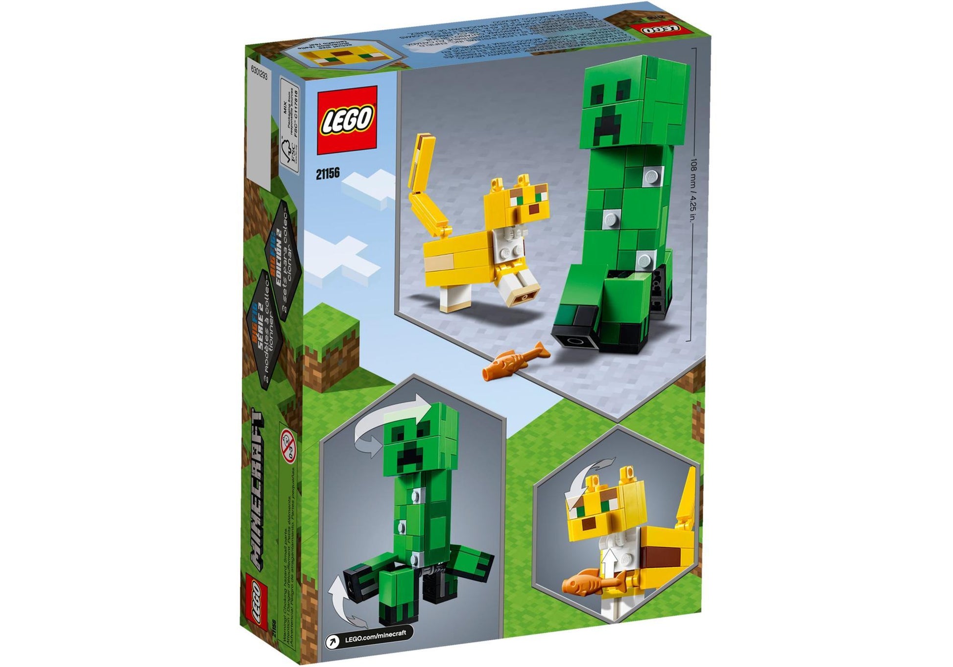 Lego 21156 Minecraft: BigFig Creeper und Ozelot - plegobil