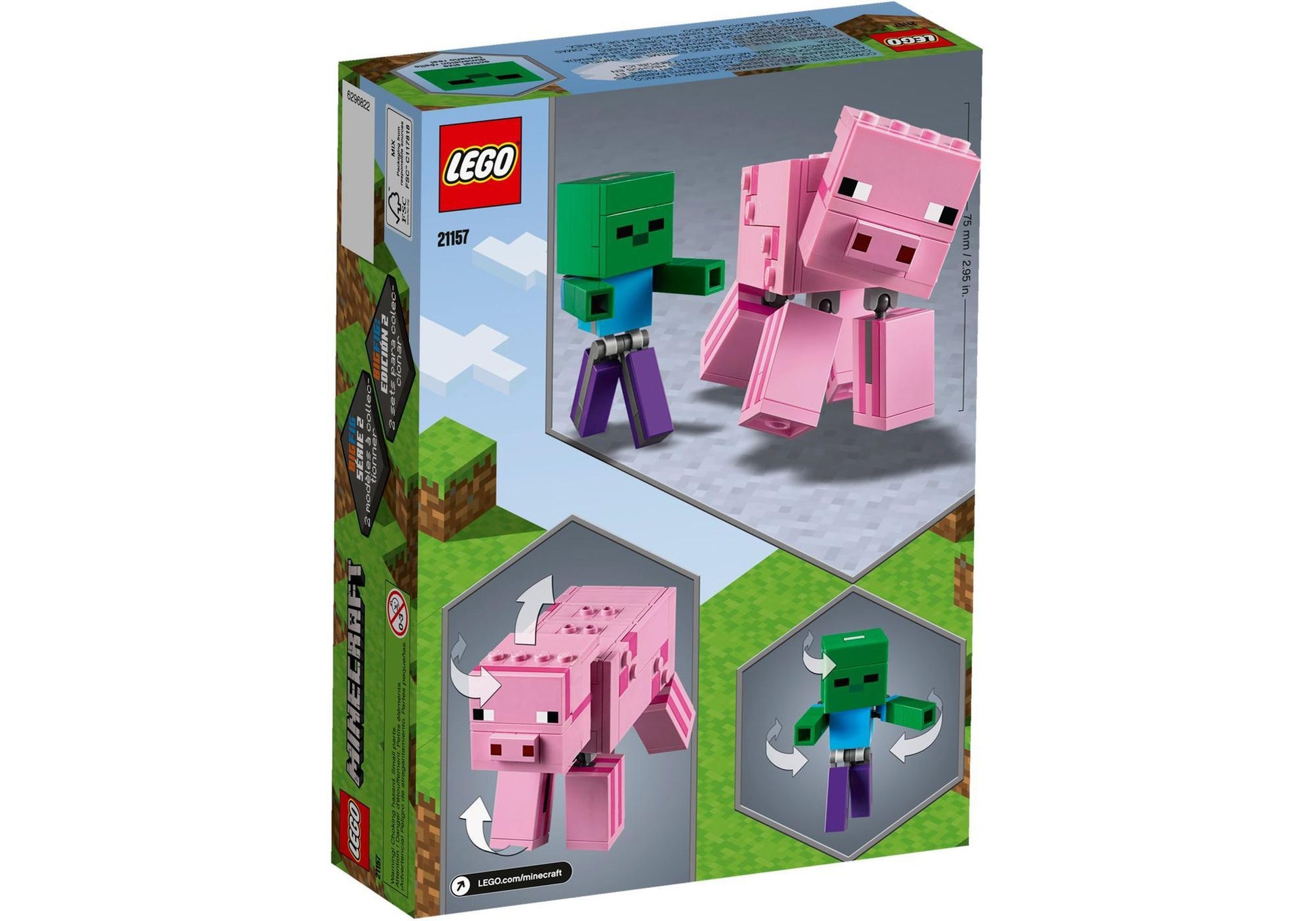Lego 21157 Minecraft: BigFig Schwein mit Zombiebaby - plegobil